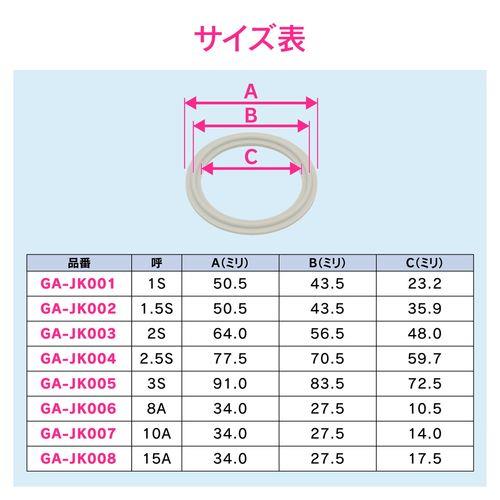 ヘルールガスケット 1S B型 シリコン