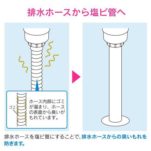 流し台用塩ビ変換アダプター