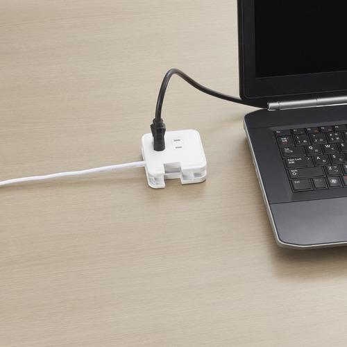 巻取りモバイルタップ3個口0.6m白
