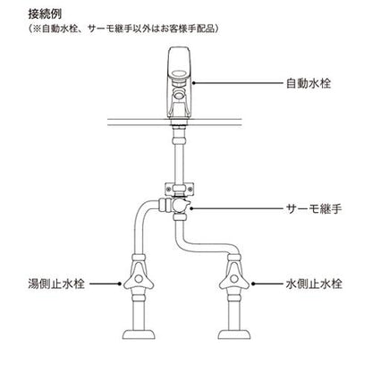 サーモ継手付立水栓(床給水)