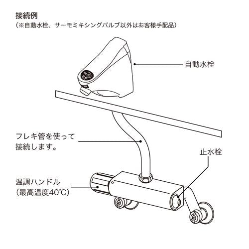 サーモスタット付立水栓(壁給水)