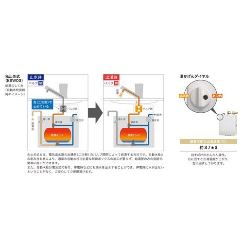 イトミック社製電気温水器付立水栓