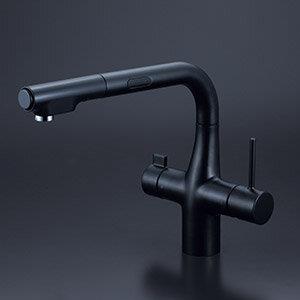 シングルシャワー付混合栓マットブラック