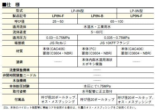 定水位弁セット(ストレート型) DN(FWDSR 13or20付)フランジタイプ