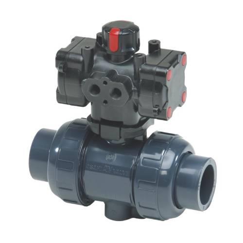 エア式AR型21α型ボールバルブ 復動 U-PVC/EPDM TS15A