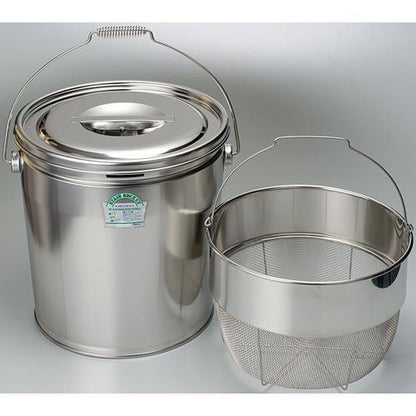 15L 取手付タンク(カゴ付/ステンレス製)