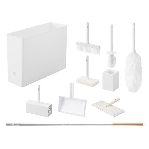 ［9点組］ 掃除用具セット(ホワイト)