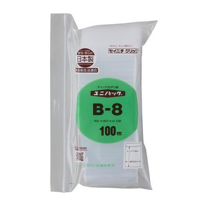 85x 60mm ポリ袋(チャック付/100枚)