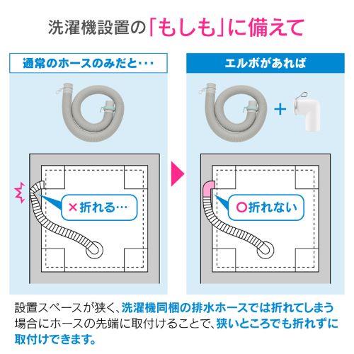 洗濯機排水エルボ