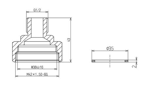 耐水圧測定用治具接続アダプター