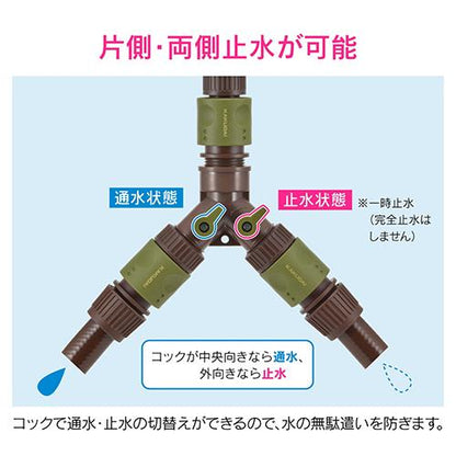 止水コック付き分岐コネクター 分水用