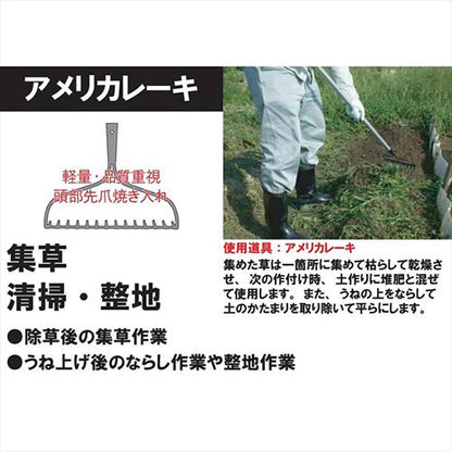象 アメリカレーキ14本爪