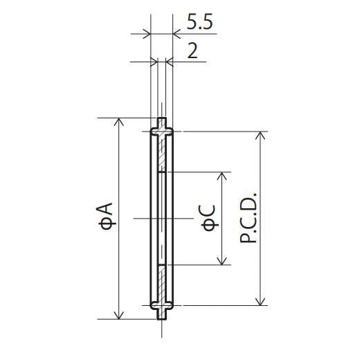 ヘルールガスケット(ツバ無)/シリコン