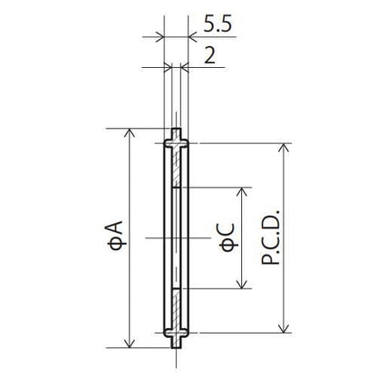 ヘルールガスケット(ツバ無)/シリコン