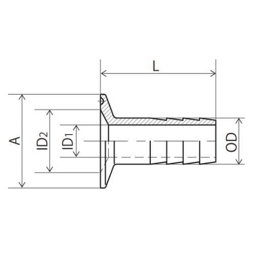 ヘルール異径ホースアダプター