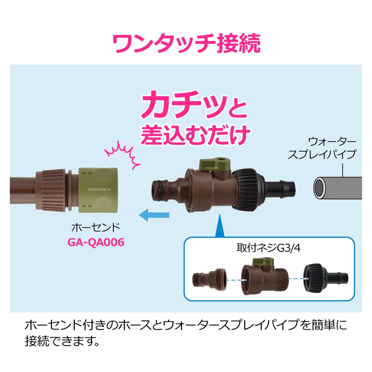 スプレーパイプ用コックニップル