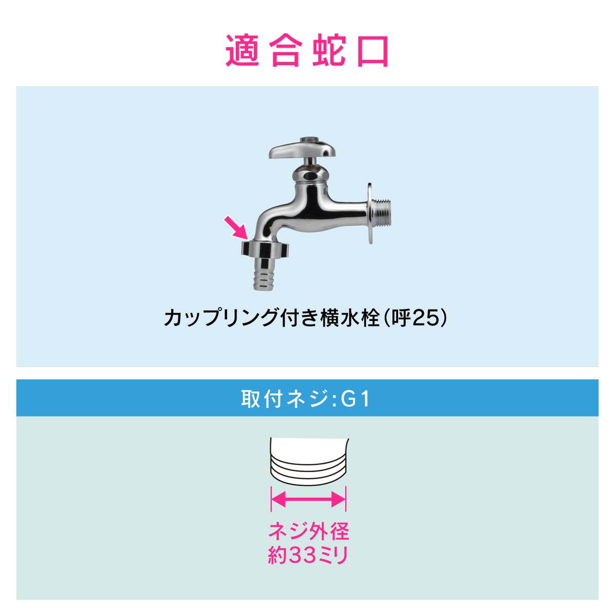 大きい蛇口ネジ口金呼25