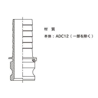 TOYOX カムロック アダプター ホースシャンク AL