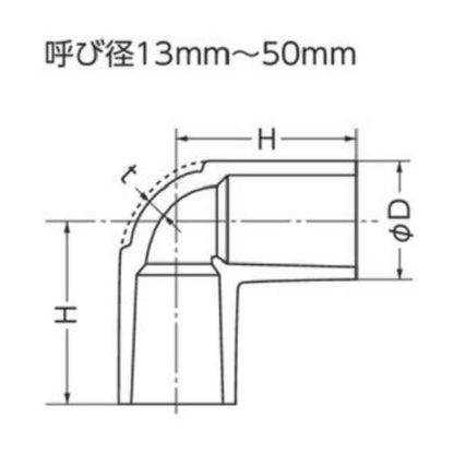 旭有機材 超純TSエルボ90°