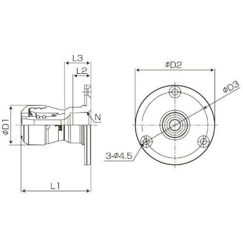 ポリブテンパイプ対応 ハードロックS＜床上ソケット＞ ＜EZTMP S＞