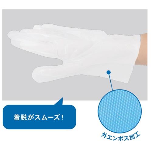 ポリエチレン手袋 外エンボス クリア100枚入