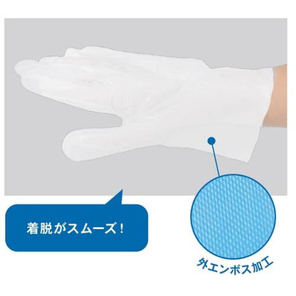 ポリエチレン手袋 外エンボス クリア100枚入
