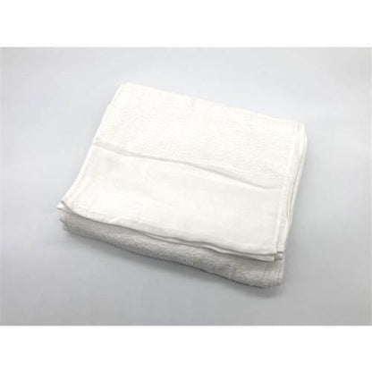 120匁白タオル平地付袋入30x76cm