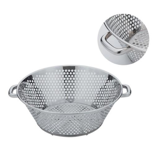UK 18-8揚げざる(平底・パイプハンドル)(穴径φ10mm) 45cm