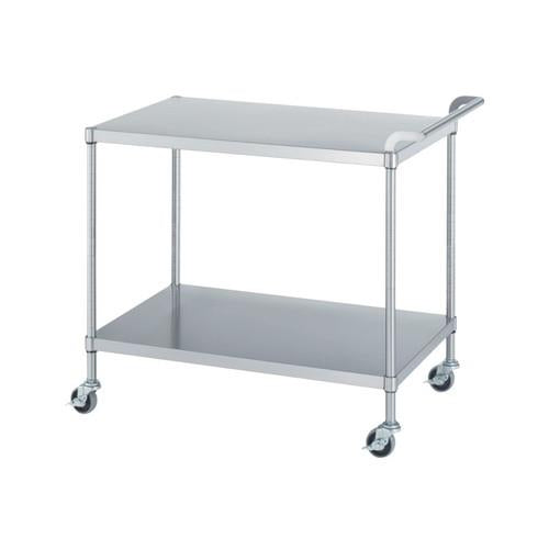 18-0 ステンレスワゴン(標準セット)棚2段 M02-9045-U75