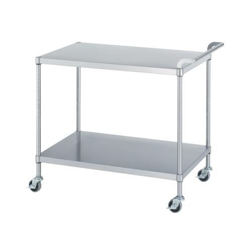 18-8 ステンレスワゴン(標準セット)棚2段 MN02-6045-U75