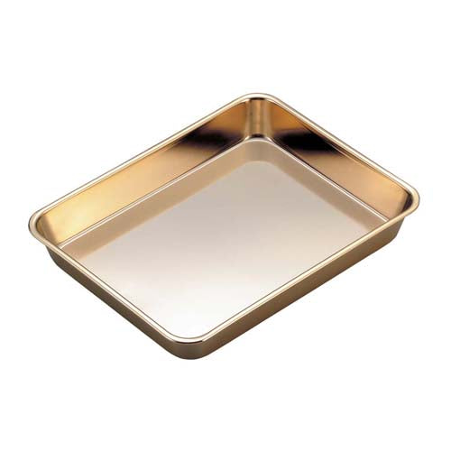 浅型角バット金メッキ付4枚取