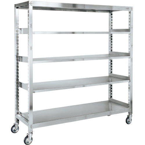 ステンレスキャスターラックRK型(ゴムキャスター付・SUS430)